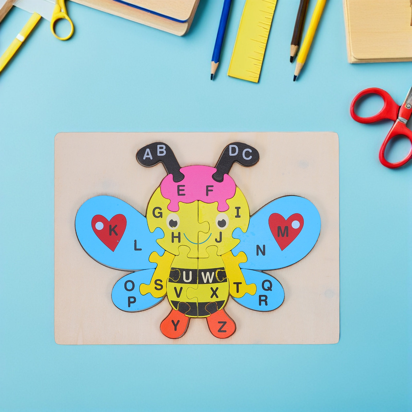 1Set Wooden Alphabet Puzzle Be - Abc Kids Early Education 评论和价格
