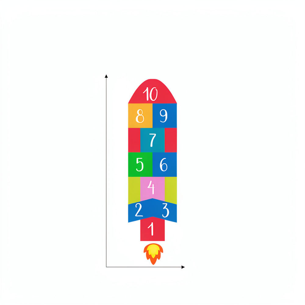 Educational Rocket Hopscotch W - Kids Education Number 评论和价格